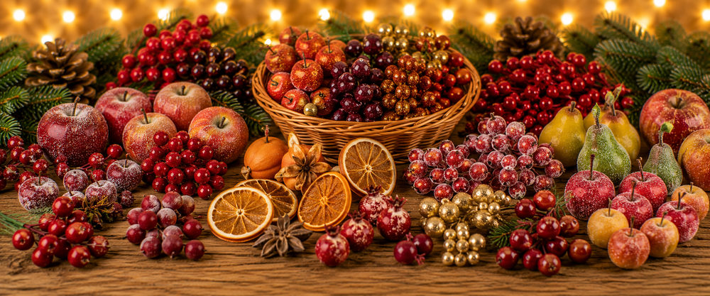 Deko Früchte für Weihnachten