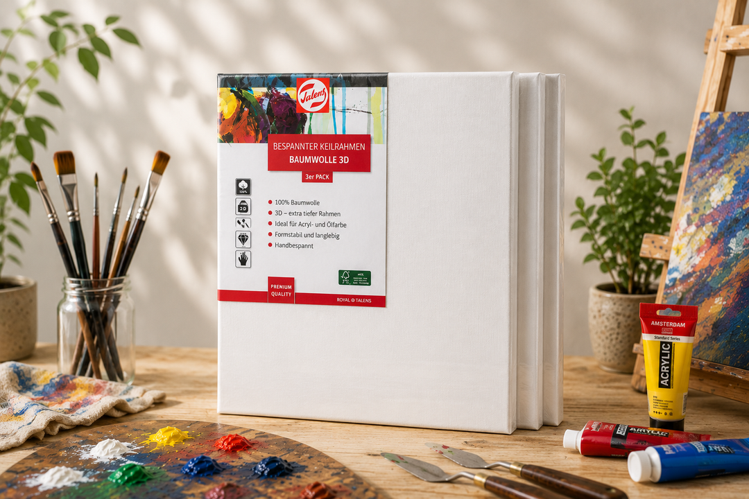 Talens Bespannter Keilrahmen Baumwolle 3er Pack - Kidis Art