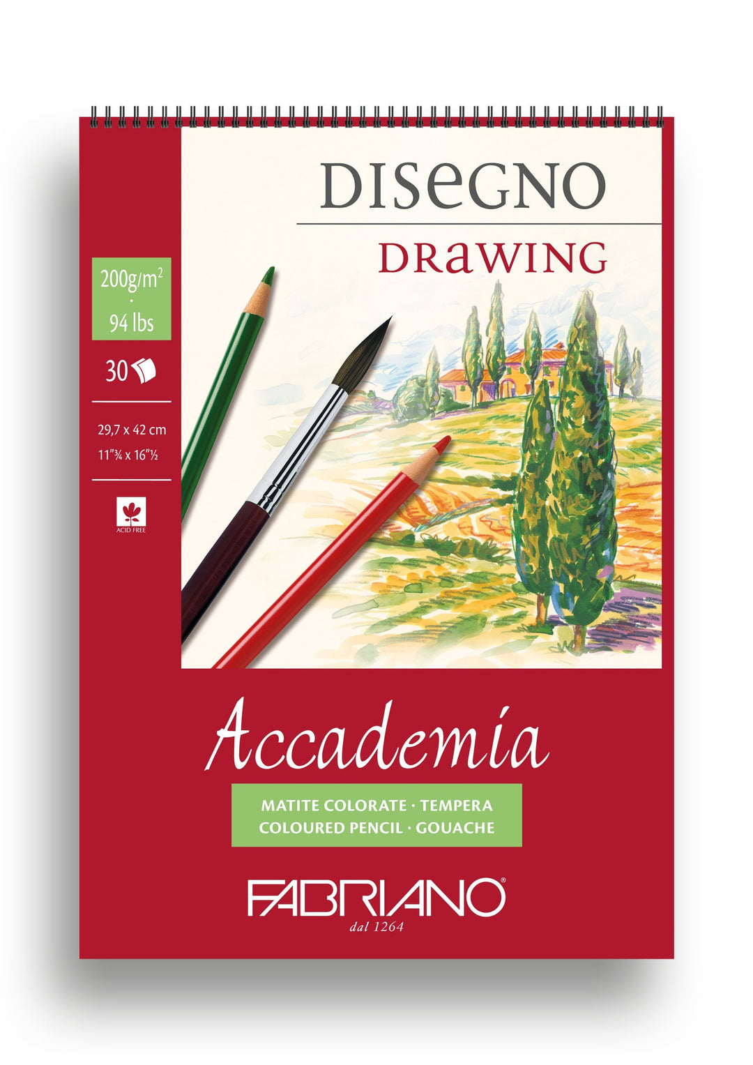 Fabriano Accademia Block mit Spirale - Kidis Art