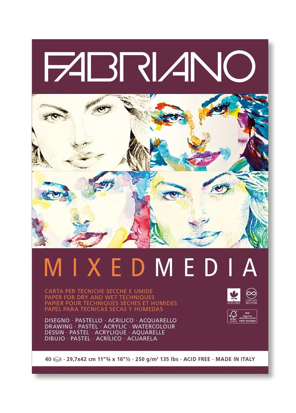 Fabriano Mixed Media Block - Kidis Art