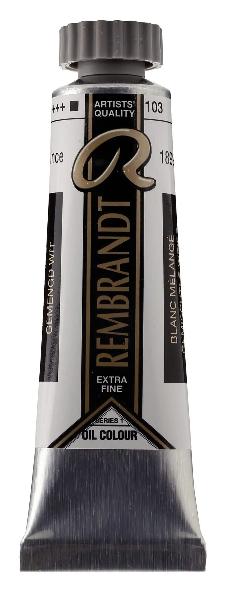 Rembrandt Ölfarbe Tube 40 ml Gemischtes Weiß (Safloröl) 103 - Kidis Art