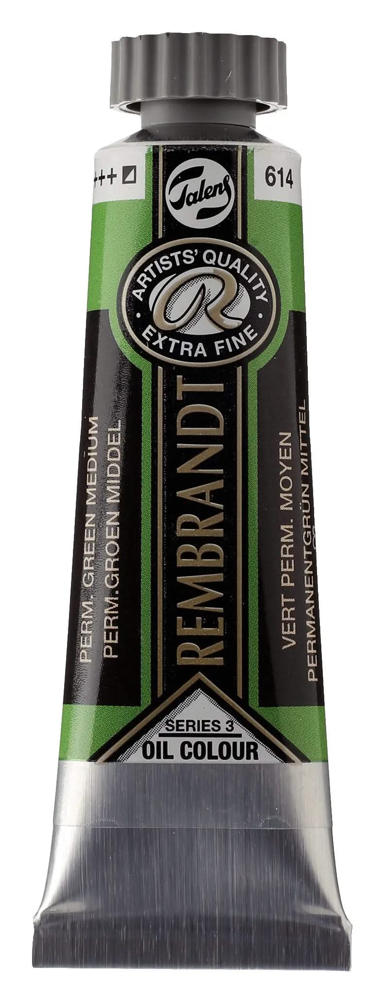 Rembrandt Ölfarbe Tube 40 ml Permanentgrün Mittel 614 - Kidis Art