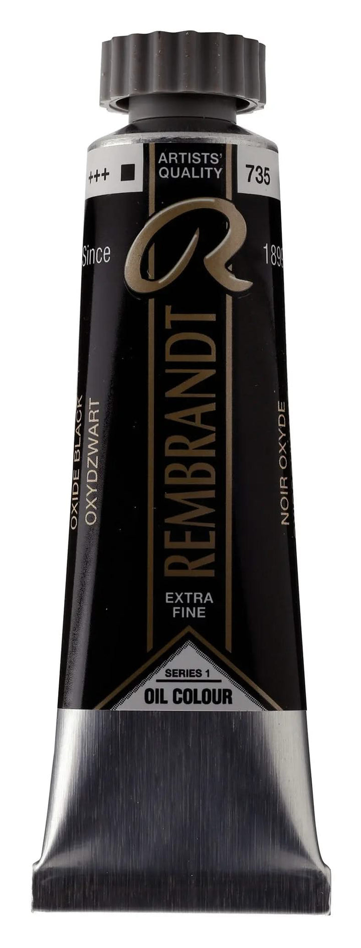 Rembrandt Ölfarbe Tube 15 ml Oxidschwarz 735 - Kidis Art