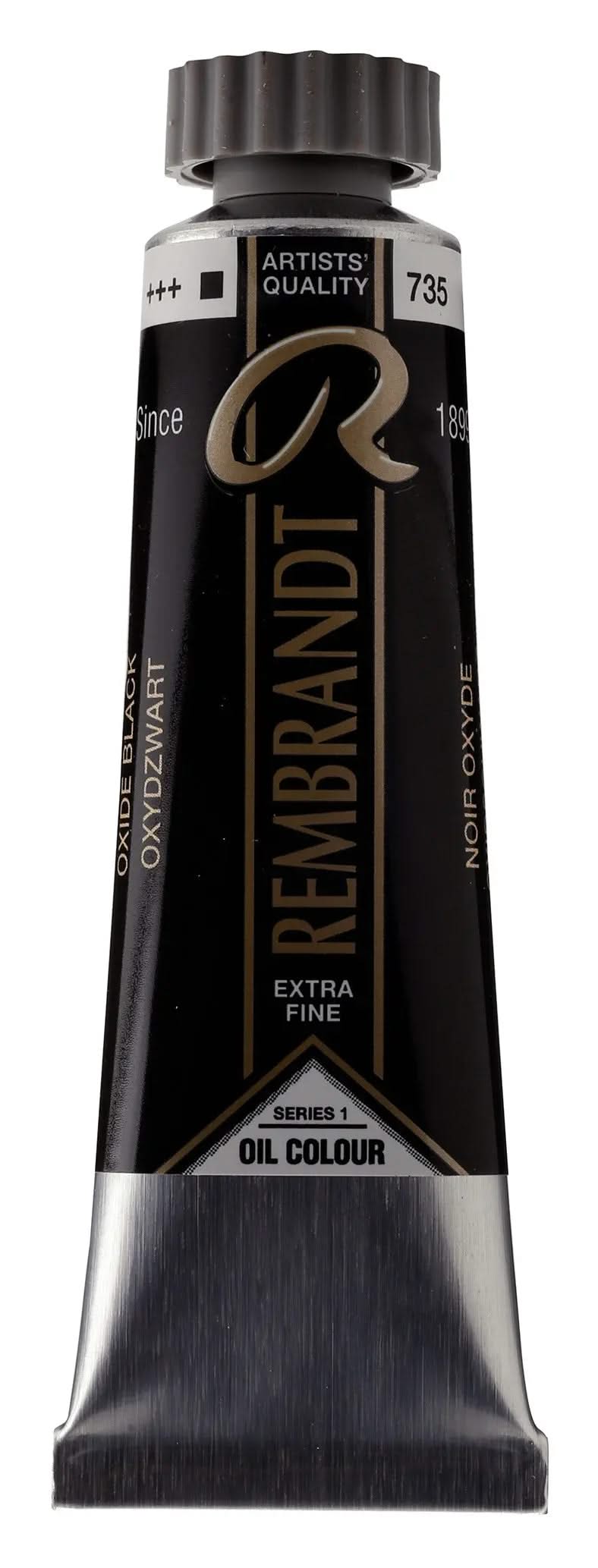 Rembrandt Ölfarbe Tube 40 ml Oxidschwarz 735 - Kidis Art