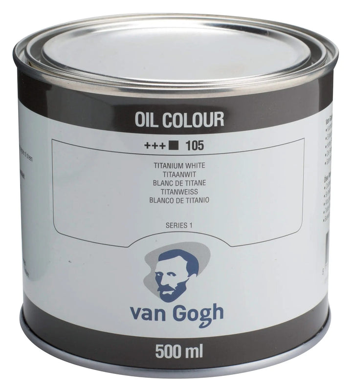 Van Gogh Ölfarbe Dose 500 ml Titanweiß (Safloröl) 105 - Kidis Art