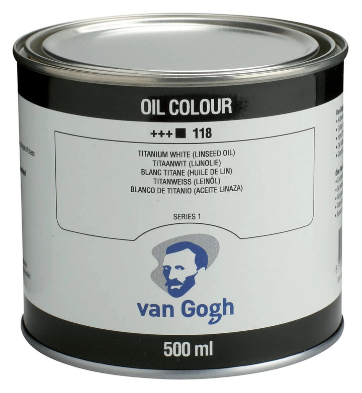 Van Gogh Ölfarbe Dose 500 ml Titanweiß (Leinöl) 118 - Kidis Art