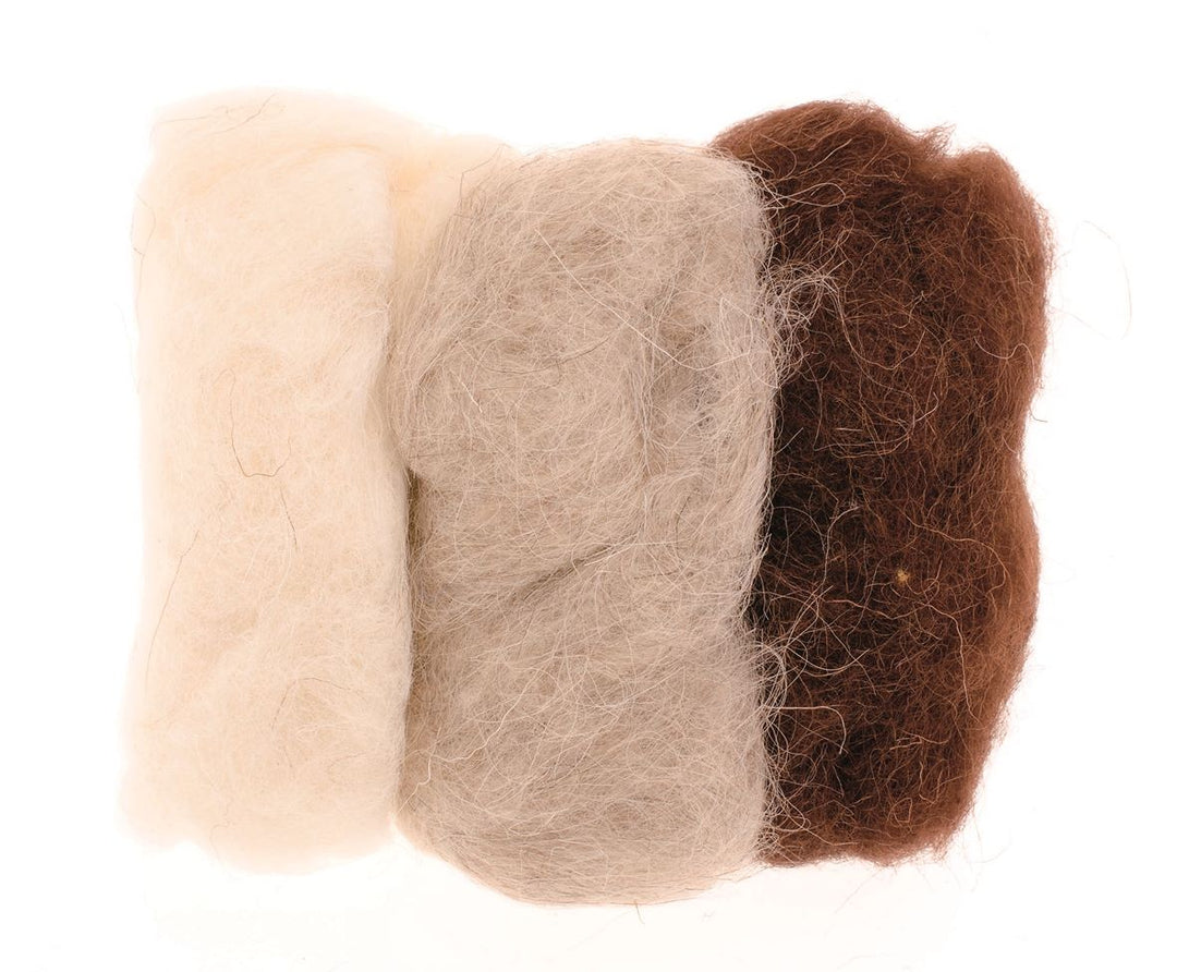 Schafwolle 3x10g natur-mix