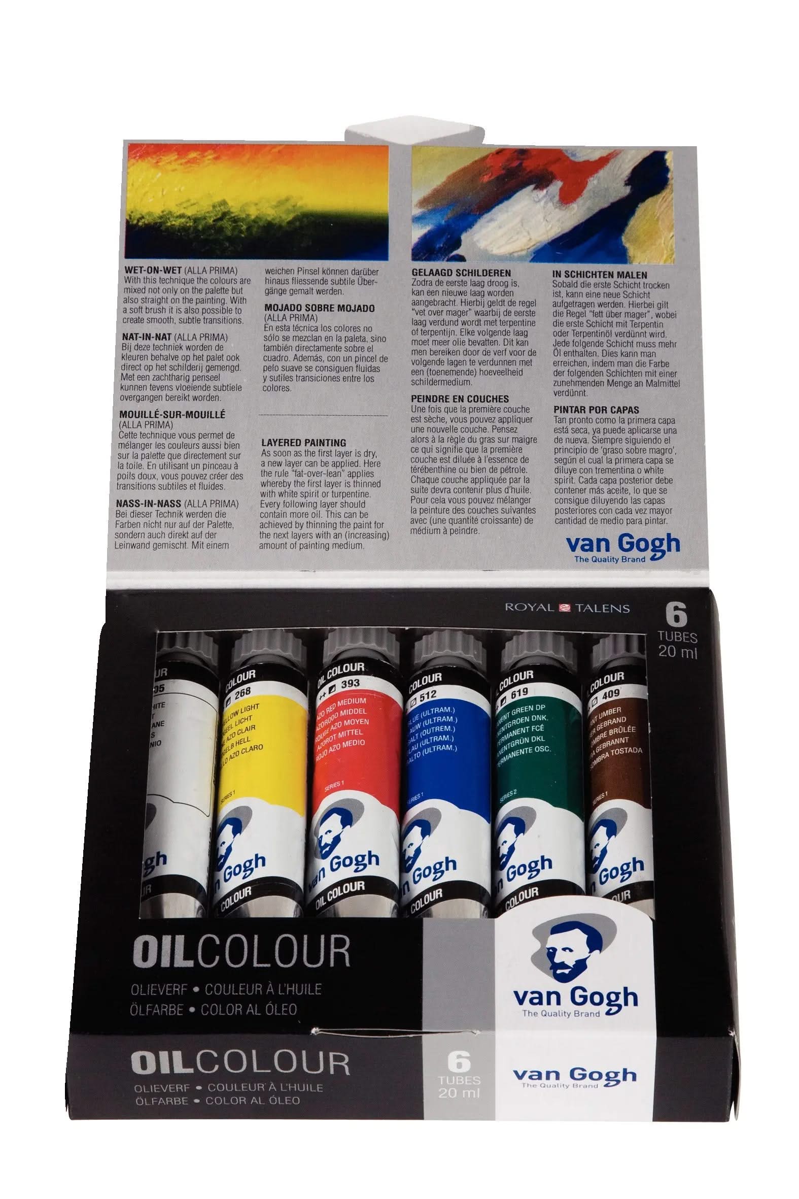 Van Gogh Starter-Set Ölfarben mit 6 Farben als 20 ml-Tube - Kidis Art