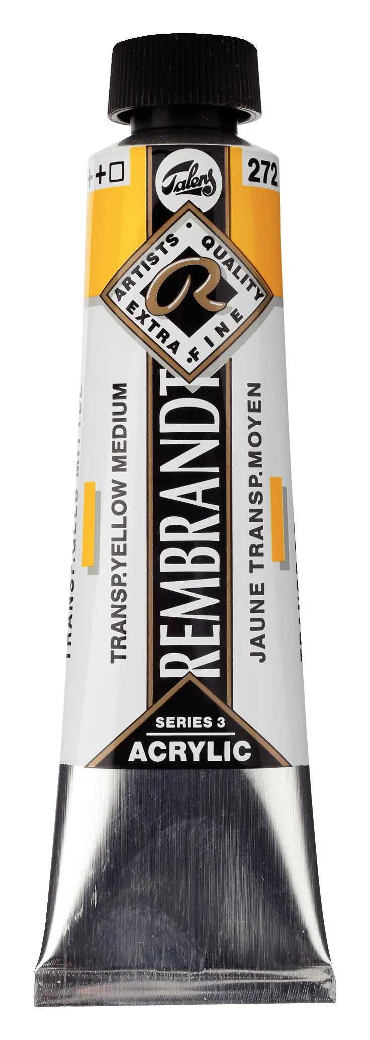 Rembrandt Acrylfarbe Tube 40 ml Transparentgelb Mittel 272 - Kidis Art