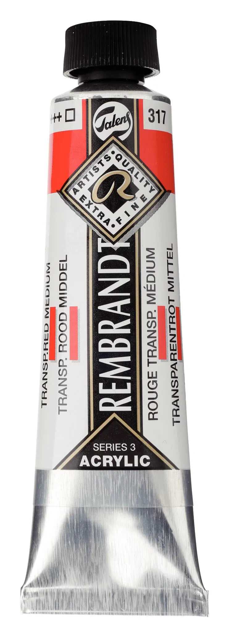 Rembrandt Acrylfarbe Tube 40 ml Transparentrot Mittel 317 - Kidis Art