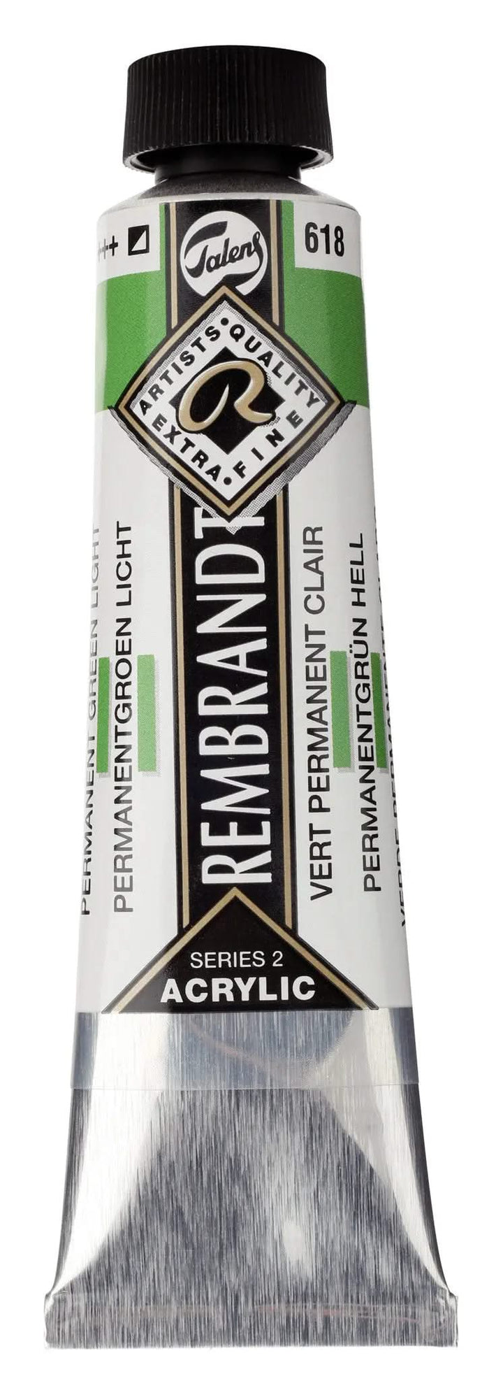 Rembrandt Acrylfarbe Tube 40 ml Permanentgrün Hell 618 - Kidis Art