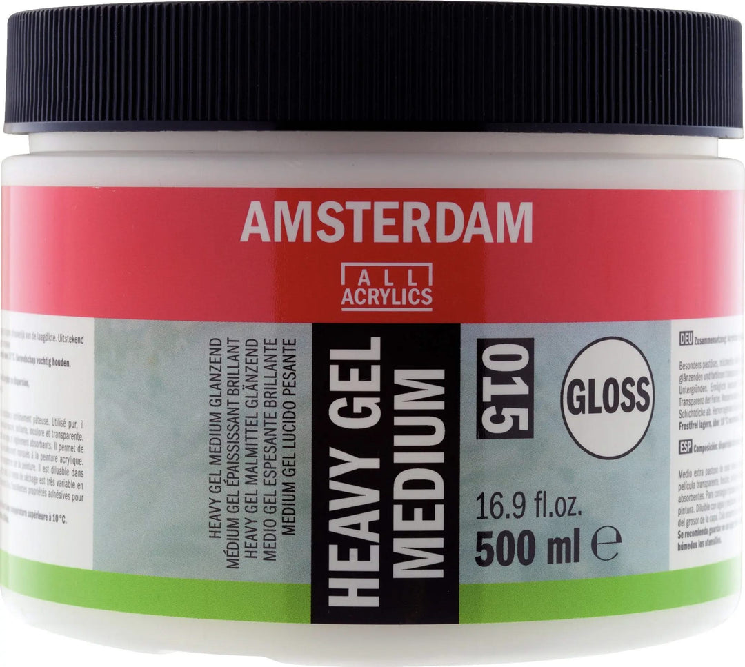 Amsterdam Heavy Gel Malmittel Gefäß 015 Flasche 500 ml - Kidis Art