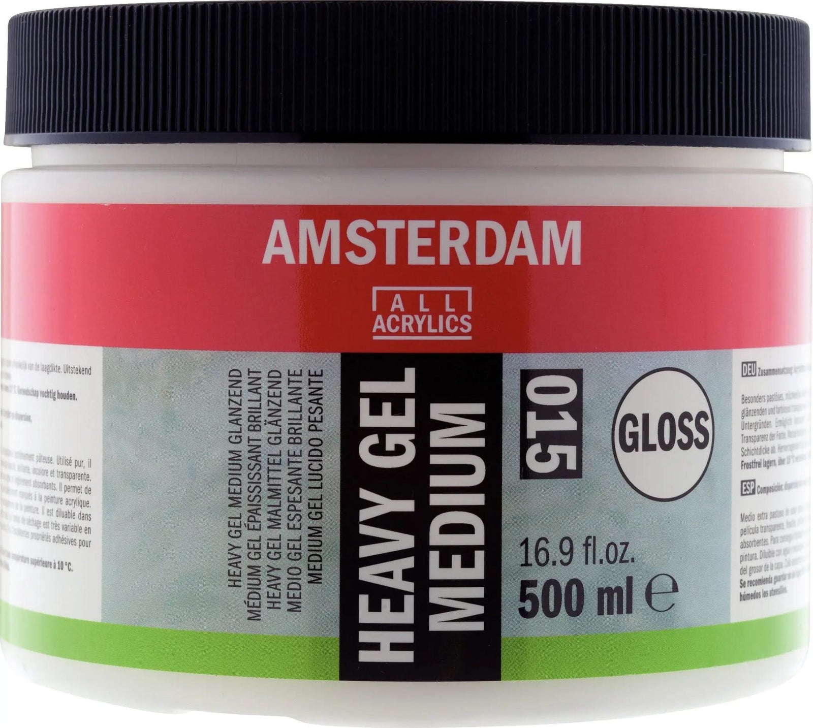 Amsterdam Heavy Gel Malmittel Gefäß 015 Flasche 500 ml - Kidis Art