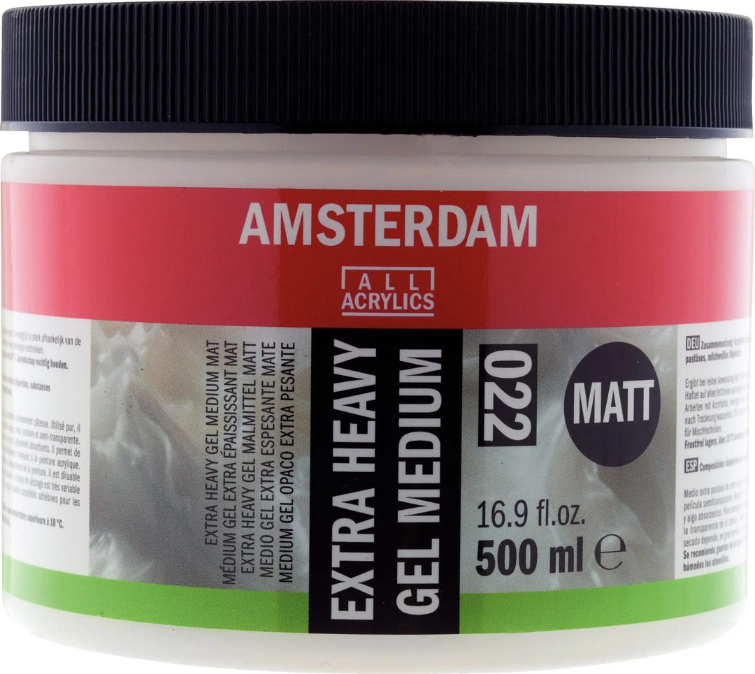 Amsterdam Extra Heavy Gel Malmittel Matt Gefäß 022 Flasche 500 ml - Kidis Art