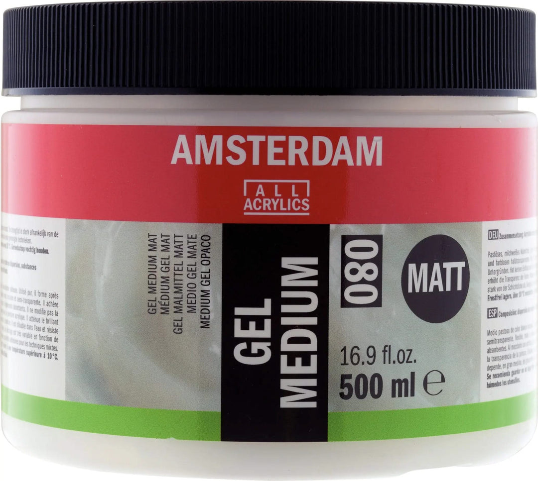 Amsterdam Gel Malmittel Matt Gefäß 080 Flasche 500 ml - Kidis Art