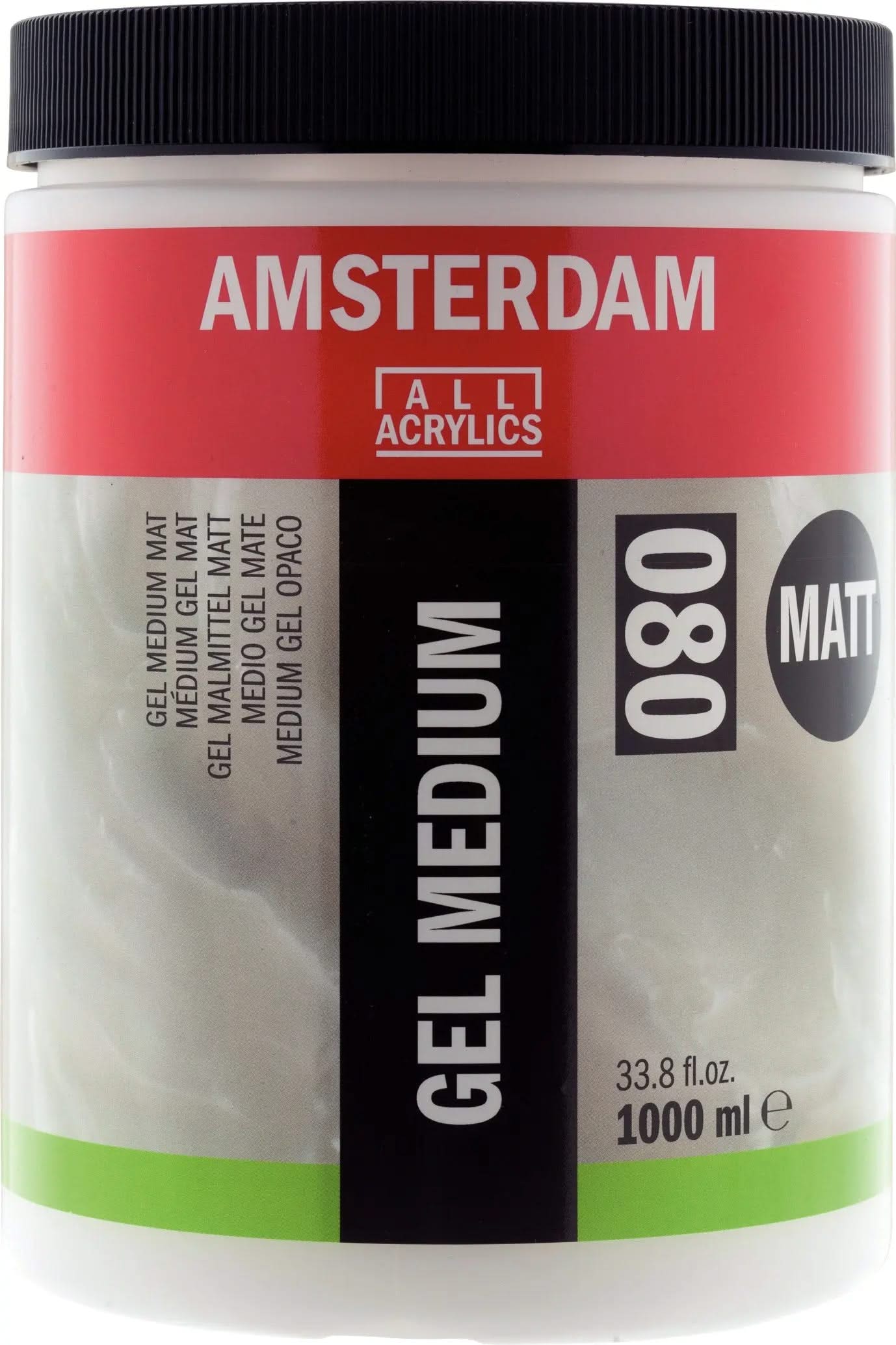 Amsterdam Gel Malmittel Matt Gefäß 080 Flasche 1000 ml - Kidis Art