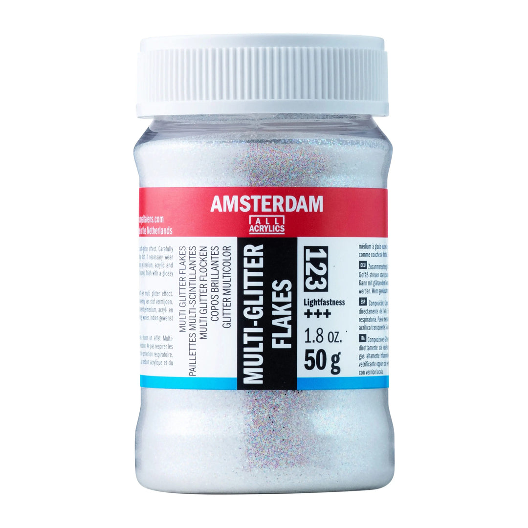 Amsterdam Mehrfarbige Glitzerflocken Gefäß 50 G 123 Flasche 75 ml - Kidis Art