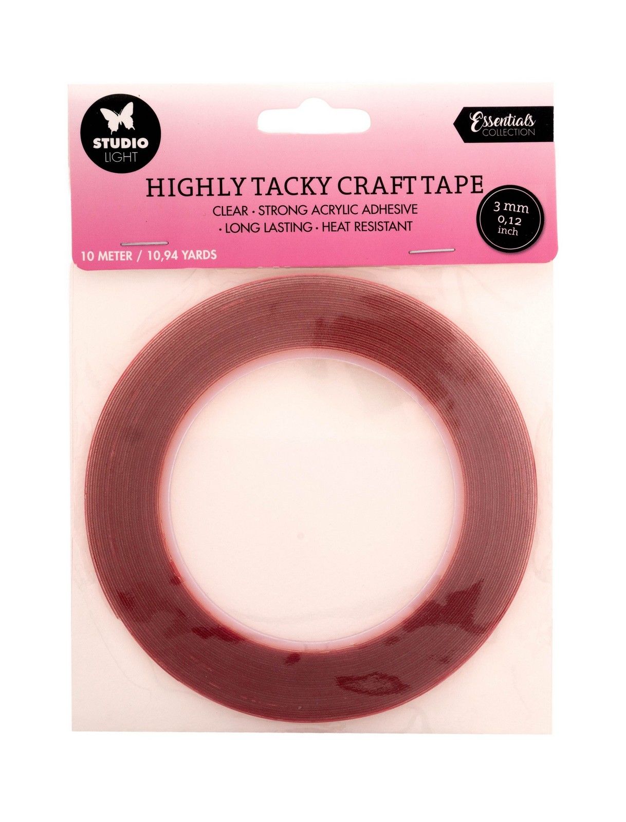 Doppelseitiges Klebeband, stark haftend, 3mm Essentials