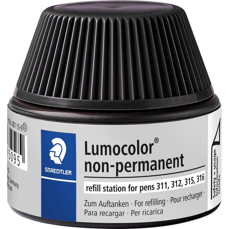 Lumocolor® non-permanent refill station 487 15 schwarz