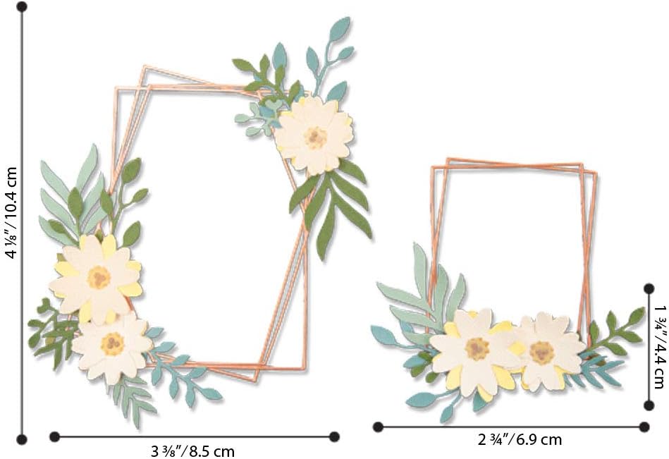 Matrices de découpe Thinlits, 12 pièces - cadres à fleurs