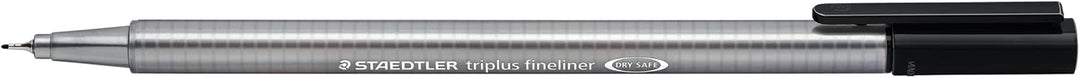 STAEDTLER Box mit 1 triplus fineliner schwarz, 1 triplus ball M blau, 1 triplus micro 0.5 mm und 1 triplus textsurfer gelb, "Mobile office"