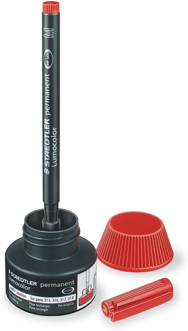 Lumocolor® permanent refill station 487 17 rot