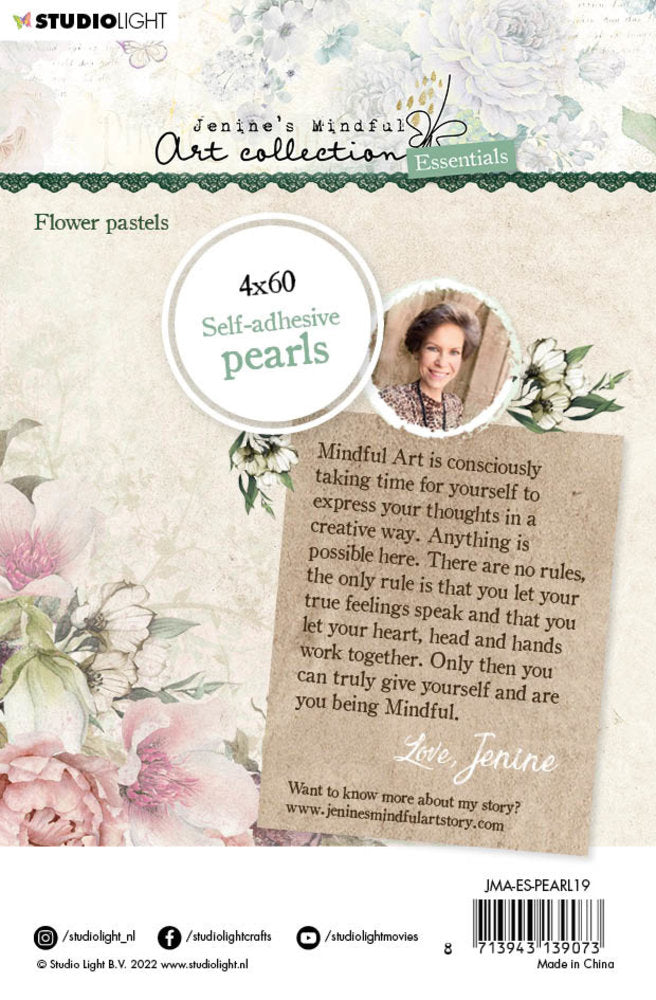 Selbstklebende Perlen Pastellblumen 240 Stück Essentials