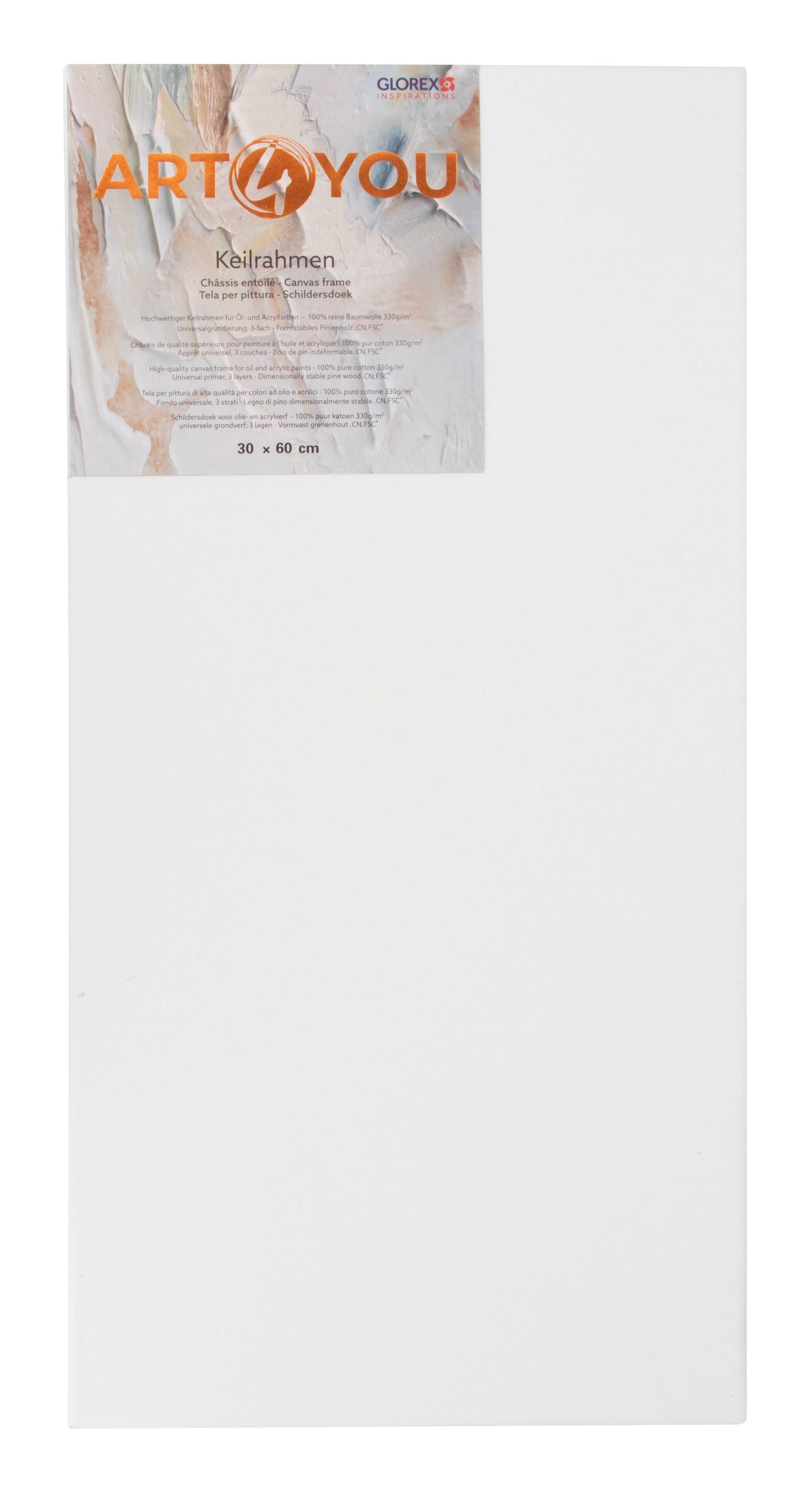 Keilrahmen 1,7cm 30x60cm 330g/m2 FSC Pinie