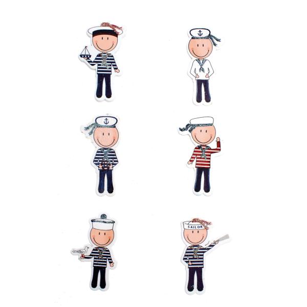 Maritim Sticker Matrosen 6St 3,5x4cm