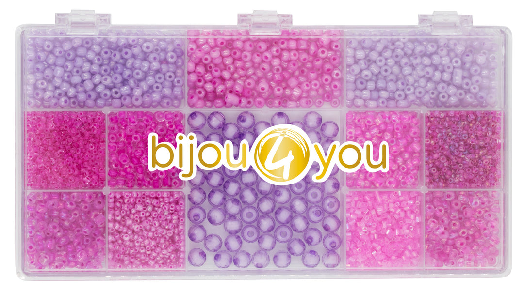 Perlen-Set, 170g pinktöne