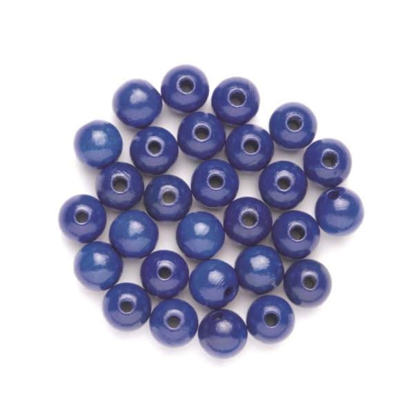 Holzperle 12mm 28St blau, FSC - Kidis Art