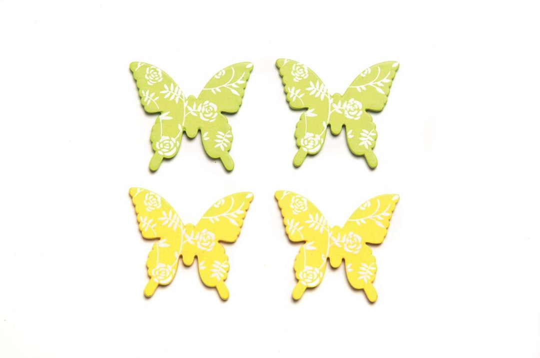 Streuteile Schmetterling 9 St 30mm,gelb/h&