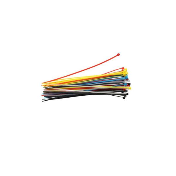 Kabelbinder 150mm farbig 50St rot/blau/schwarz/gelb/weiß