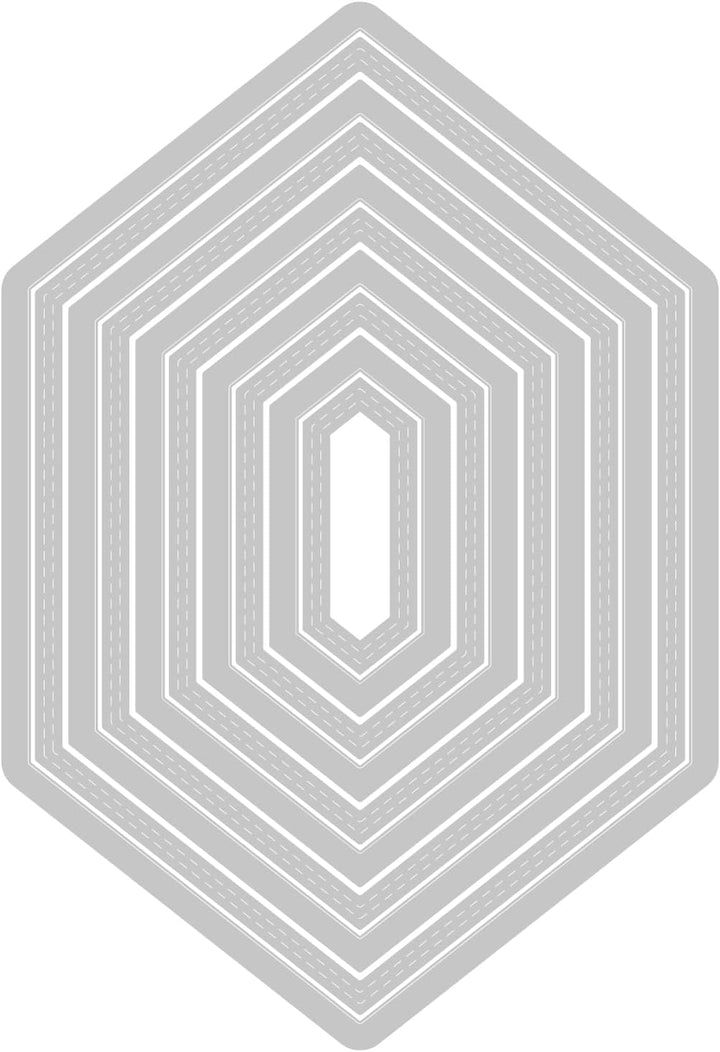Ensemble de 10 matrices de découpe - Hexagones cousus Belinda par Stacey Park