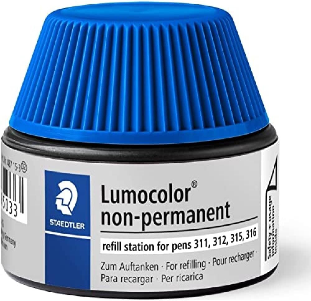 Lumocolor® non-permanent refill station 487 15 blau