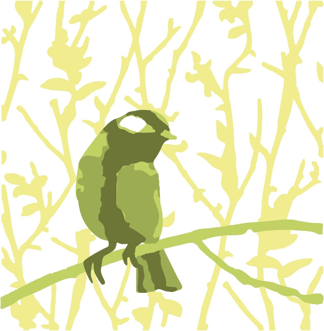 Schablonen 4 Stück - Vogel &amp; Äste