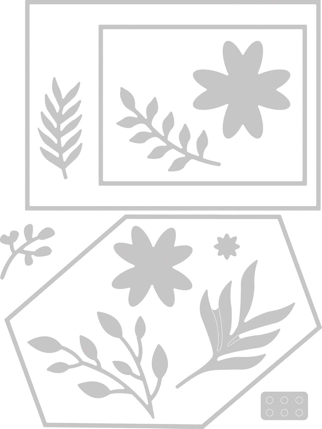 Matrices de découpe Thinlits, 12 pièces - cadres à fleurs