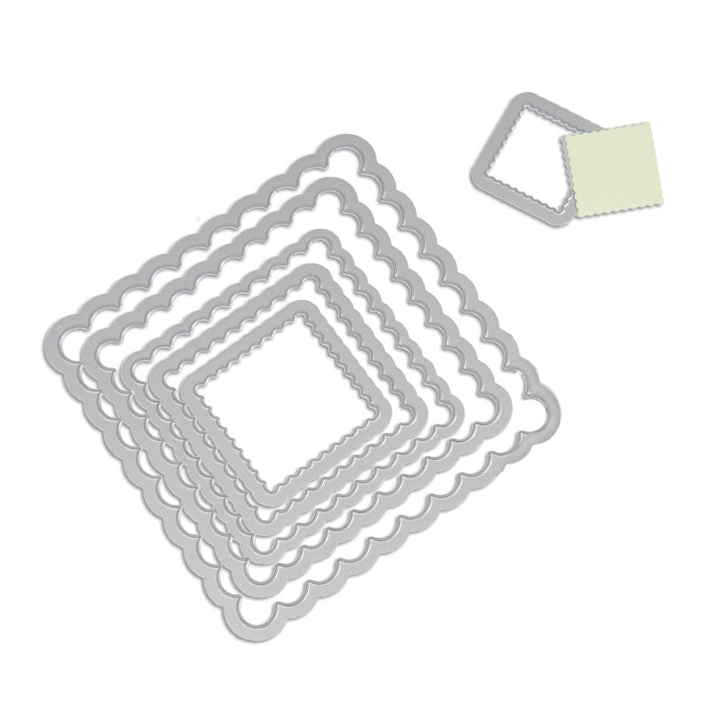 Stanz Set 6 Stück Framelits - Quadrate Jakobsmuschel