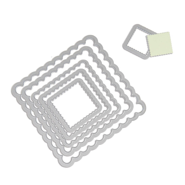 Stanz Set 6 Stück Framelits - Quadrate Jakobsmuschel