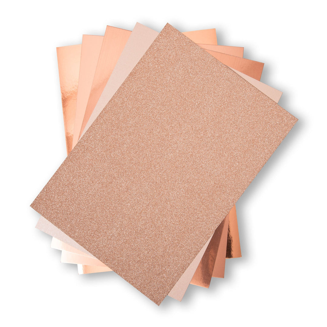 Surfacez - Das opulente Cardstock-Pack, Rose Gold, 50 Blatt