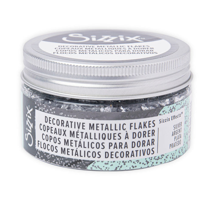 Effectz - Dekorative Mettalic Floken, Silber, 0.8g