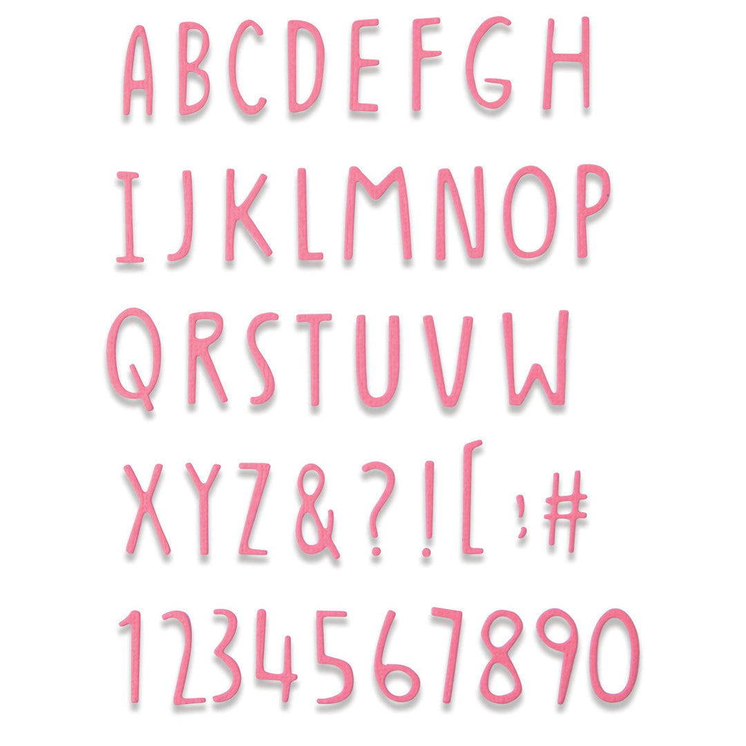 Thinlits Stanzset - Handgezeichnetes Alphabet