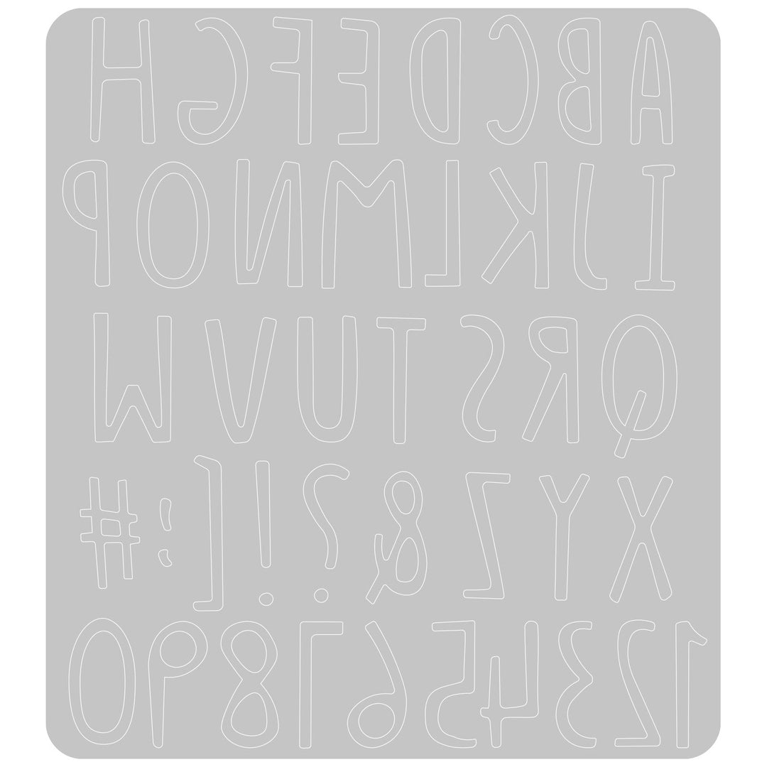 Thinlits Stanzset - Handgezeichnetes Alphabet