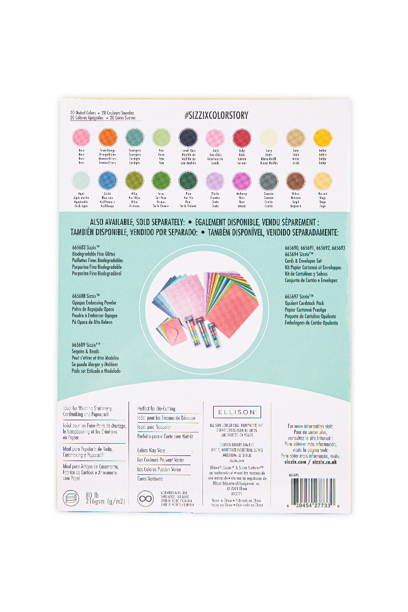 Surfacez Cardstock A4 20 gedeckte Farben 80 Blatt
