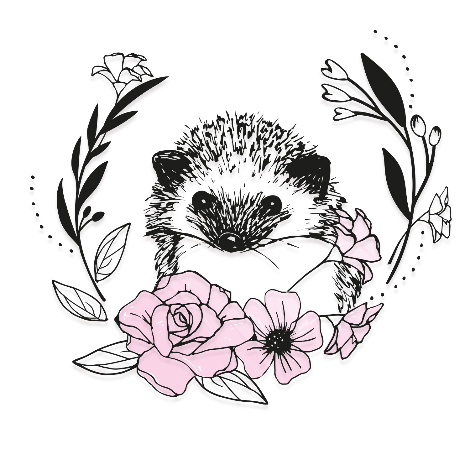 Transparentes Stempelset mit Schichten 9 Stück - Blumen-Igel von Olivia Rose