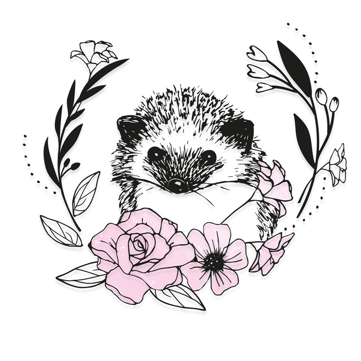Transparentes Stempelset mit Schichten 9 Stück - Blumen-Igel von Olivia Rose
