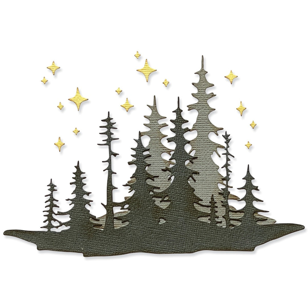 Thinlits Stanzset 3 Stück - Waldschatten von Tim Holtz