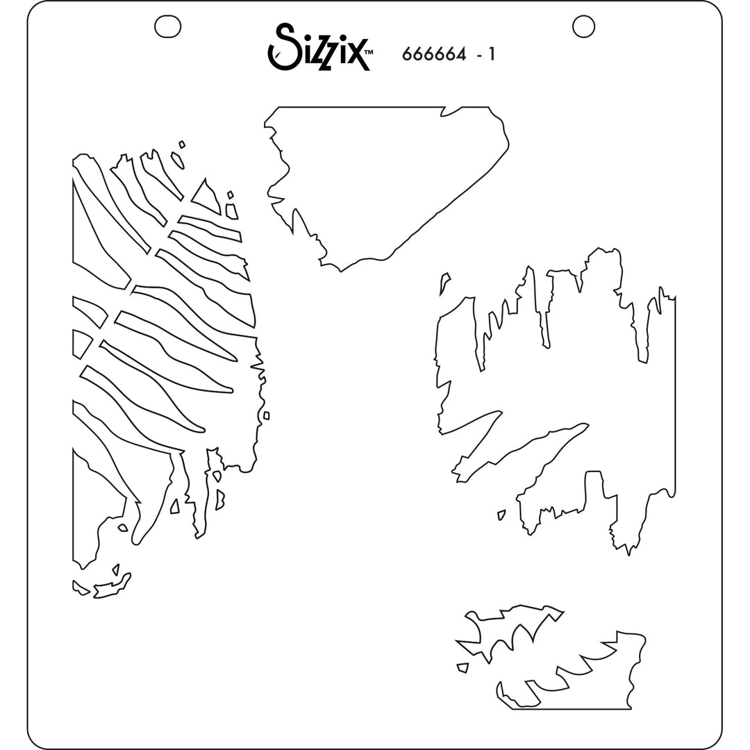 Schablonen 4Stk. - Farn