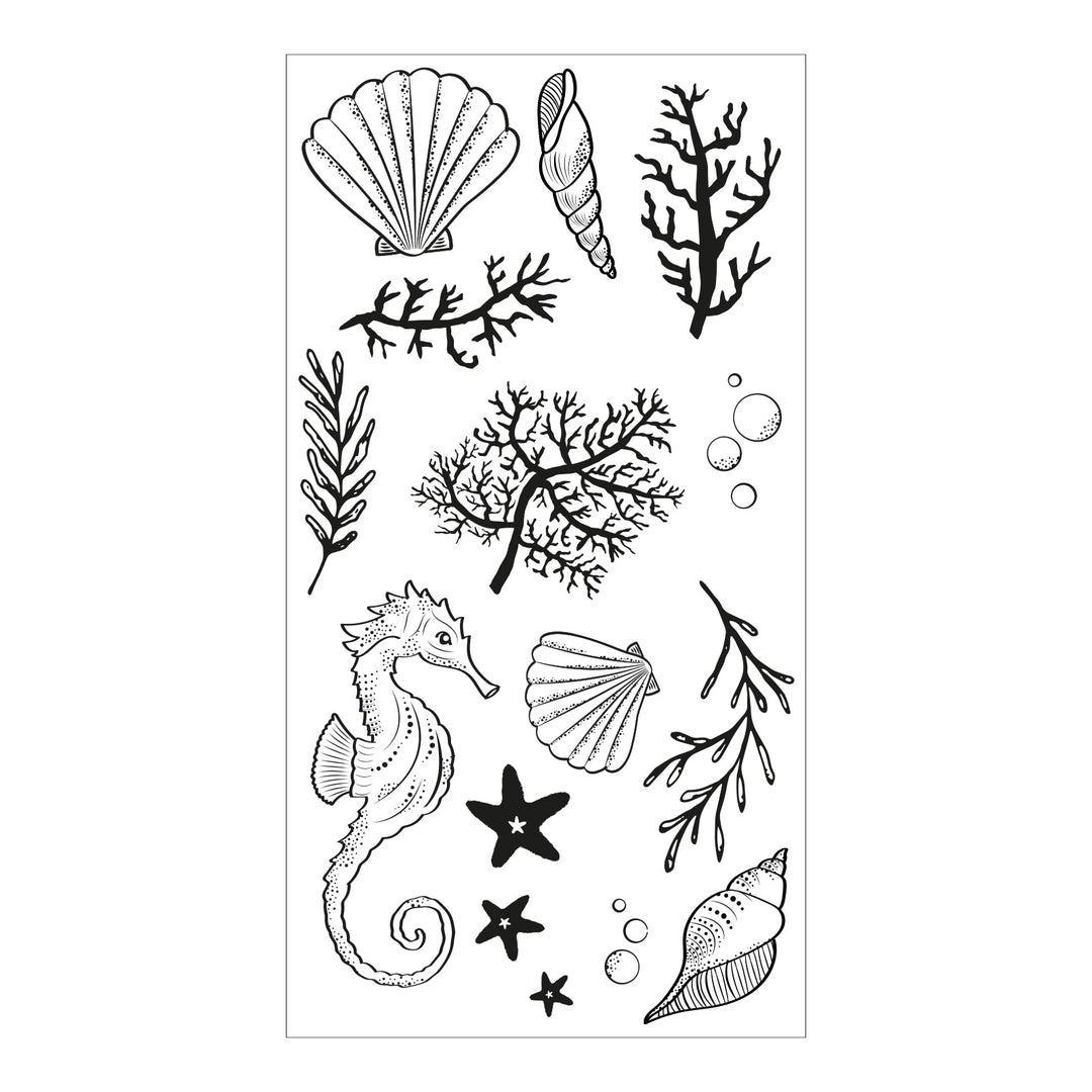 Klarsichtstempel 15 Stück - Ocean Elements by Lisa Jones