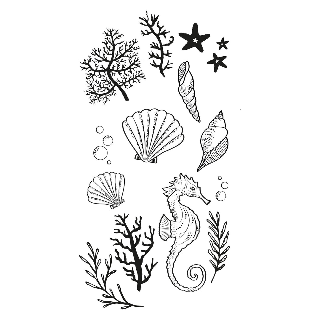 Klarsichtstempel 15 Stück - Ocean Elements by Lisa Jones